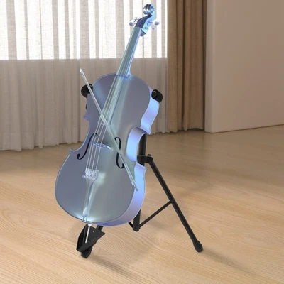 Adjustable Foldable Stand for Cello with Hook for Bow - Black - Image 1 of 4