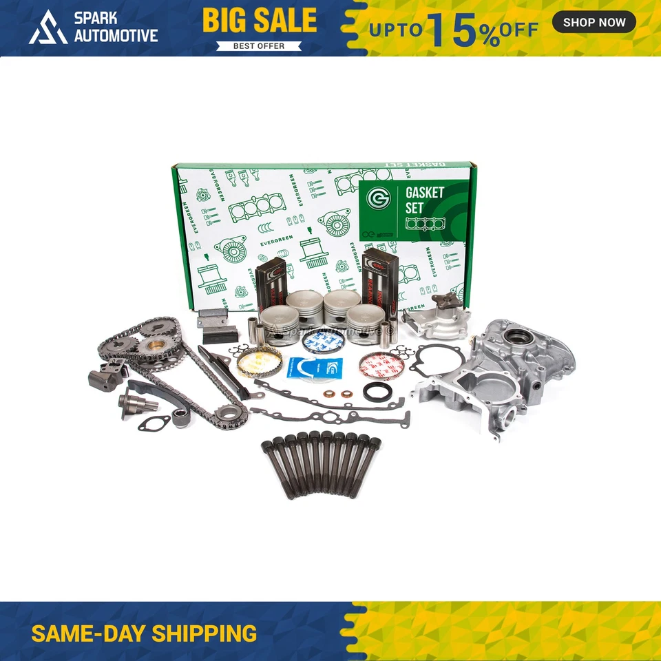 Kit de reconstrucción de motor de revisión para Nissan Sentra NX 1991-1994 1,6 L 16 V Foto 1 de 4