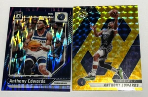 2 Anthony Edwards 2024-25 Donruss Optic Purple Shock Prizm #31 Mosaic #36 Yellow - Picture 1 of 2