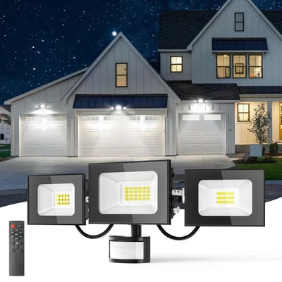 50W 500lm LED Außenleuchte Wandleuchte innen Wandlampe mit PIR Bewegungsmelder - Bild 1 von 4