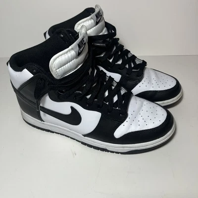 Nike Dunk High Black White Panda Retro Sneaker DD1399-105 Men's Size 7.5 W/ Box - Image 1 of 4