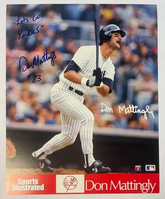 Póster autografiado por Don Mattingly Yankees 16x20 Sports Illustrated JSA Foto 1 de 4