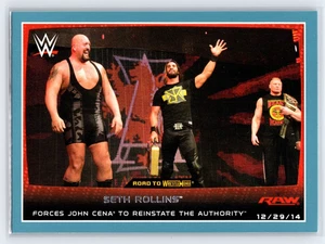2015 Topps WWE Road to Wrestlemania Wal-Mart Blue Variant Seth Rollins #76 - Picture 1 of 2