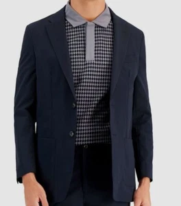 $275 Tommy Hilfiger Men's Blue Modern-Fit Sport Coat Suit Jacket Size 42L - Picture 1 of 3