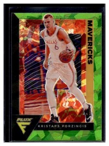 2020-21 Panini Flux Green Cracked Ice Prizm #38 Kristaps Porzingis Fanatics