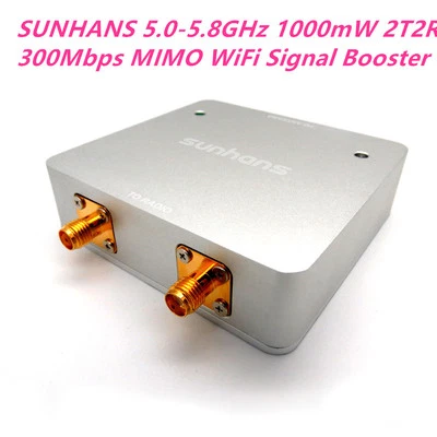SUNHANS 5.0- 5.8GHz 1W 802.11a/n 2Tx2R MIMO Dual Antenna Wireless Signal Booster - Image 1 of 4