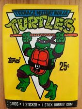 1989 Teenage Mutant Ninja Turtles 1 Wax Pack 5 cards 1 sticker Factory-Sealed