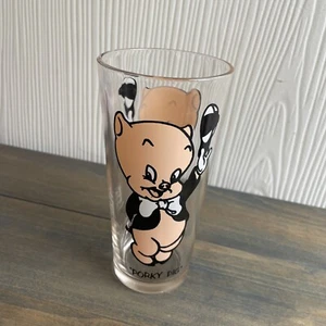 Bicchiere vintage Looney Tunes Porky Pig Pepsi da collezione 1973 Warner Bros (GL10) - Foto 1 di 3