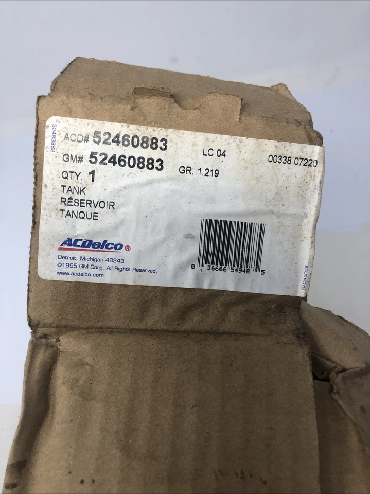ACDELCO RADIATOR OUTLET TANK RESERVOIR GM 52460883 - NOS - Image 1 of 4