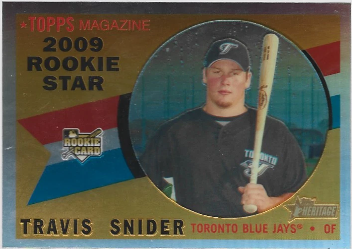 2009 Topps Heritage #C82 Travis Snider Rookie Chrome Refractor /560 Blue Jays - Image 1 of 2