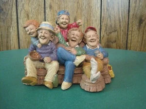 1995 CAIRN STUDIO LEE SIEVERS THE BIG GAME FIGURINE 5 GUYS BEER CHIPS COUCH - Picture 1 of 12