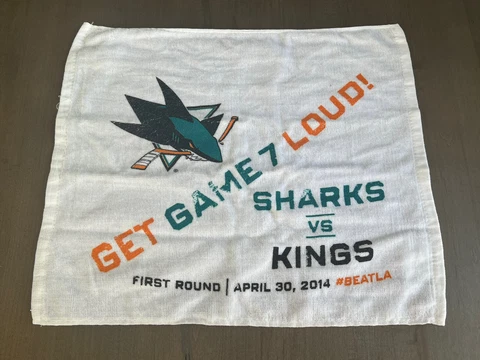 San Jose Sharks Game 7 Rally Towel, LA Kings Historic 2014 1st Round Comeback Cover