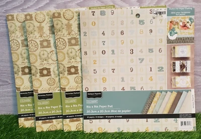 4 - Colorbok 8 x 8 PAPER PADS - 3 Victorian & 1 Antique - 80 Pages total - Image 1 of 4