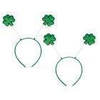 2x Glitter Irish Clover Leaf Headband St Patricks Day Costume Accessory
