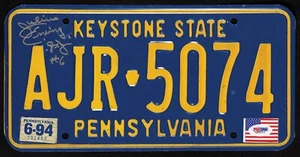 Julius Erving Dr. J #6 Signed Pennsylvania License Plate PSA DNA COA - Picture 1 of 2