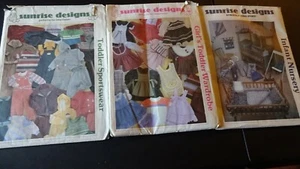 Sewing Patterns Vintage SUNRISE Lot 3 Toddler Boy Girl Clothes Baby Nursery - Imagen 1 de 11