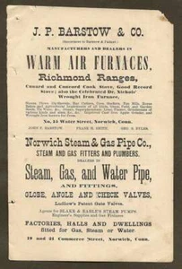VINTAGE AD FOR NORWICH, STEAM & GAS PIPE CO., CT 1878 - Picture 1 of 2