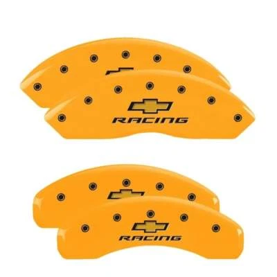 2018-2023 Chevrolet Camaro Yellow Caliper Covers with Chevy Racing Logo - Image 1 of 4
