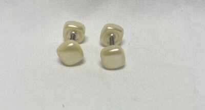 Vintage French Pearl Double Sided Cuff Links - Image 1 of 3