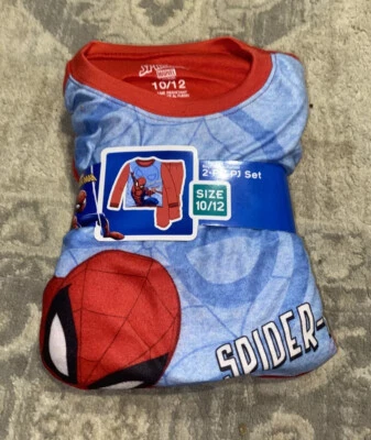 Nuevo pijama básico polar Spider-Man Marvel ropa de dormir niños talla 10-12 Foto 1 de 3