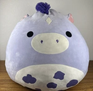Squishmallows Meadow The Horse 24" Huge Purple Plush - HTF Easter Ed. Clean EUC - Picture 1 of 8