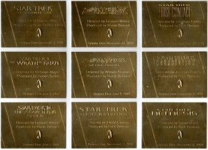 THE COMPLETE STAR TREK MOVIES 2007 GOLD PLAQUE INSERT SET G1-G10 (10)