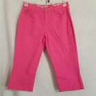 Gloria Vanderbilt Women's Size 6 Pink Capri Pants Elastic Waist