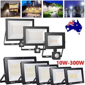 LED Flood Light Floodlight PIR Motion Sensor 10W-300W Outdoor Security Lamp 240V - Picture 1 of 27