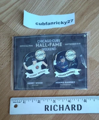 Kerry Wood Aramis Ramirez Chicago Cubs Hall of Fame Pin Set SGA 9/8/24 New NIP - Image 1 of 4