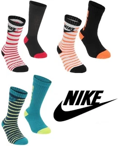 1 2 4 x Nike Kids Infant Crew Socks UK C9-C12 EU 27-30 Sports Training Warm  - Picture 1 of 15
