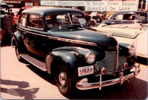 1940 Chevrolet Special Deluxe 2-door auto car show photo 3.5x5 FREE SHIPPING - Picture 1 of 2