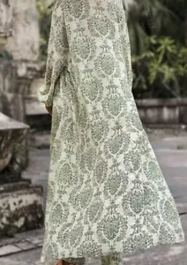 Finjani Womens Long Robe/cover Up Green Size 3XL - Picture 1 of 12