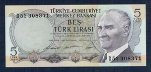 TURQUÍA - 5 liras 1968 p.m. Nº 179 Fior Di Stampa - Gian 3 - Imagen 1 de 2