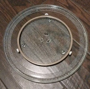 Mikrowelle Glas Drehteller Platte Runde Scheibe Tablett & Rolle USA 13 5/8 USA Y241 NEU - Bild 1 von 6