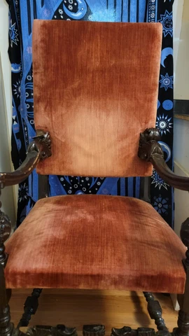 Red Velvet Throne Chair Cover