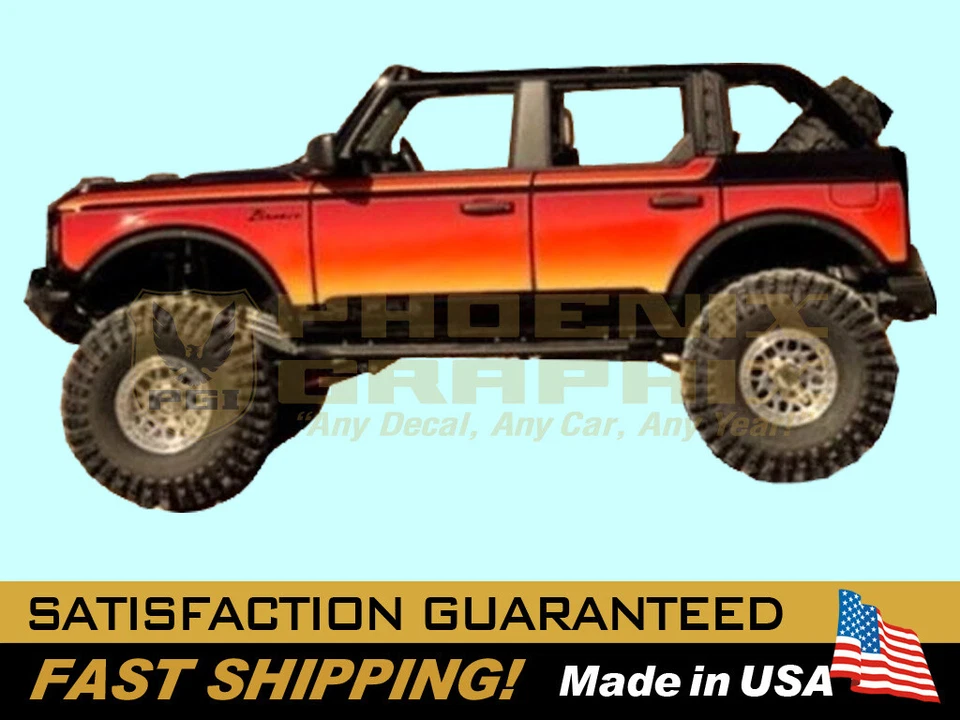 Camión Ford Bronco 1979 2020 2021 2022 2023 ruedas libres cromático rayas personalizado Foto 1 de 1