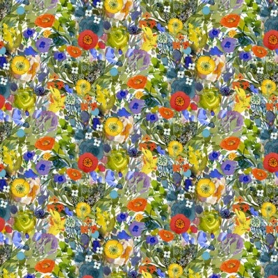 Poppy Dreams Digital Flor Pared Y3991-55 Tela Multicolor BTHY Sue Cremallera Foto 1 de 3