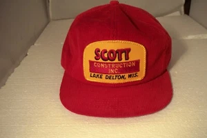 Vintage Scott Construction Inc Lake Delton WI Snapback Hat K-Products - Picture 1 of 12