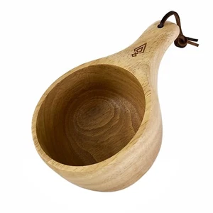Wooden Cup Handcrafted Kuksa Mug Natural Hand Carved Woodcraft Bushcraft Camping - Picture 1 of 5