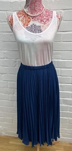 Neu Jacques grün plissierter Rock blau UK 16 Midi Flare Party Spitze £99 - Bild 1 von 10