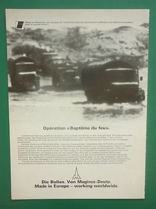 7/1978 PUB MAGIRUS DEUTZ MILITÄR LKW MILITARY TRUCKS / FIAT AMPHIBIE AD - Bild 1 von 1