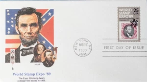 Fleetwood 2410 World Stamp Expo 89 Abraham Lincoln - Bild 1 von 1