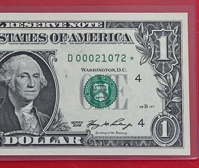 KEY $1 2006 CLEVELAND STAR NOTE only 640,000 printed -UNCIRCULATED - Image 1 of 3