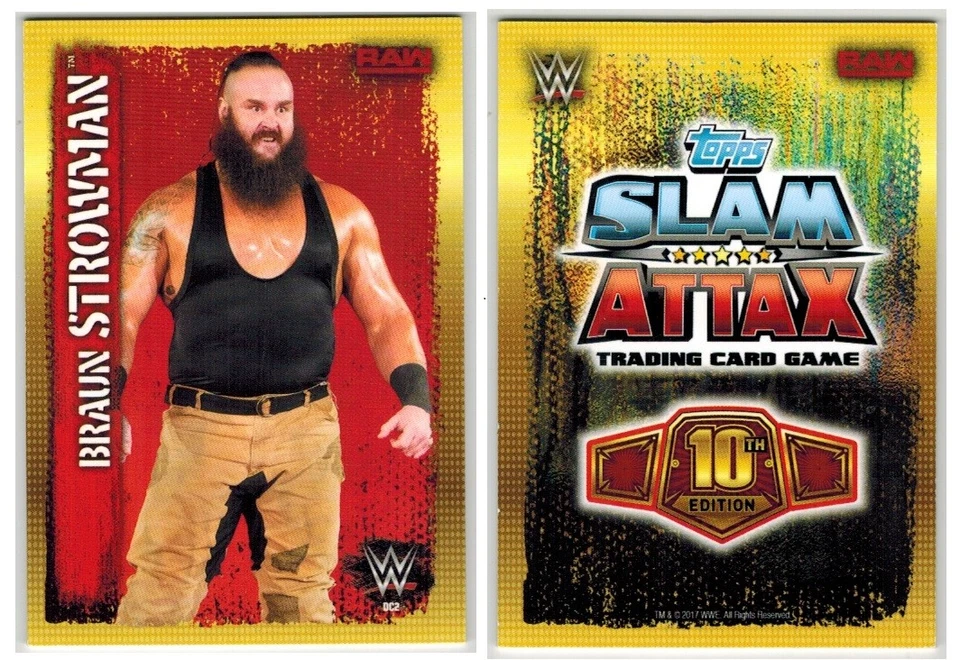 WWE Slam Attax 10th Edition DC2 Collector Card Braun Strowman Topps - Image 1 of 1