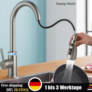 360° Einhandmischer Wasserhahn Touch Küchenarmatur mit Brause Küche Ausziehbar - Bild 1 von 14