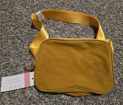 UNNI Everyday Gold Solid Color Cross Body Mini Belt Bag Fanny Pack NWT - Image 1 of 4