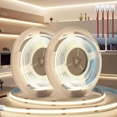 Striscia LED COB 12V 10M Luce LED Tubo Interno Autoadesivo 4000K Bianco Naturale - Immagine 1 di 4