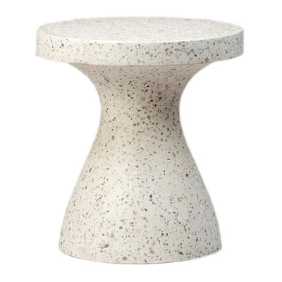 Mesa auxiliar de terrazo Felix de 16" de diámetro Foto 1 de 4