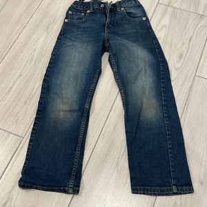 Boys Youth Levis Strauss 505 Regular Denim Red Tab Blue Jeans Size 7 - Picture 1 of 7