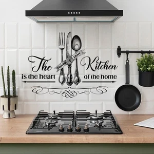 Kitchen Decor Kitchen Wall Sticker Removable Vinyl Peel-and-Stick Reusable - Picture 1 of 7